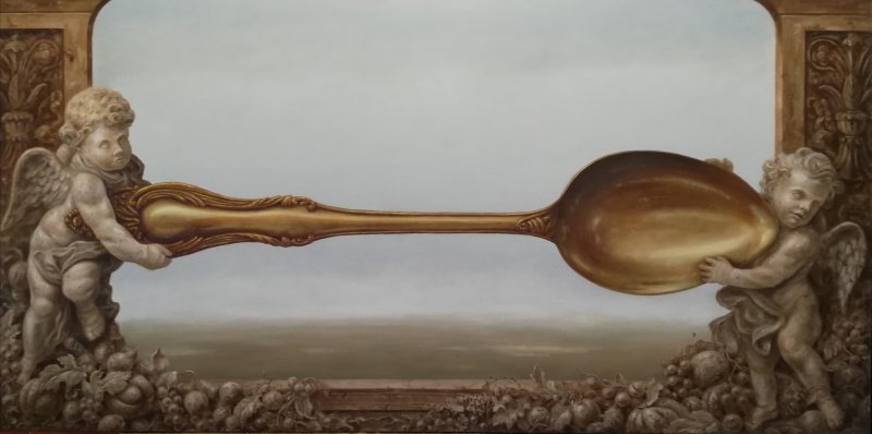 Aurimas Eidukaitis, „Auksinis derlius“, 2018, 80 x 160, aliejus, drobė